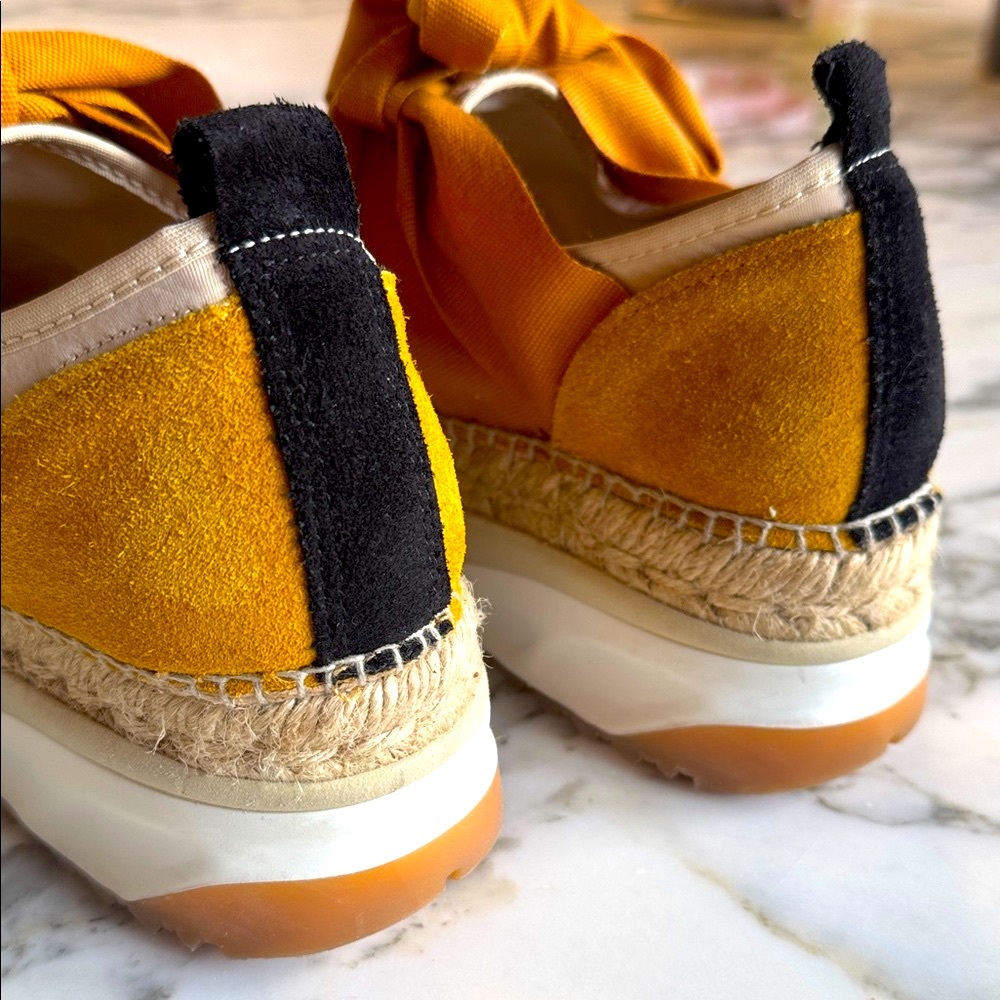 Free People Champin Mustard & Blush Espadrilles women’s size 36/6 - Picture 7 of 12